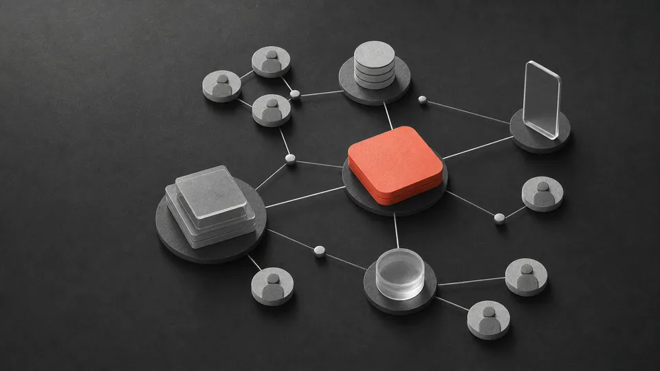 A modular healthcare network connected to a central coral system